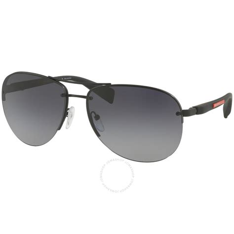 Prada Unisex Black Cat Eye Sunglasses PS 56MS DG05W1 65